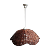Suspension vintage en rotin