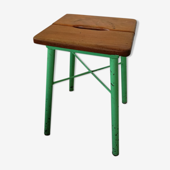 Tabouret bois et métal