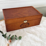 Wine crate wooden box with lid