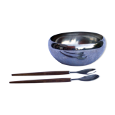 Saladier en acier inoxydable de Carlo Mazzeri & Anselmo Vitale pour Alfra Alessi, 1967.