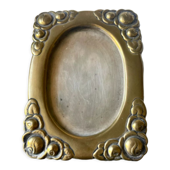 Art nouveau brass picture frame