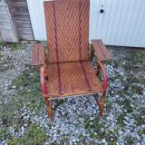 Chaise longue rotin 1900