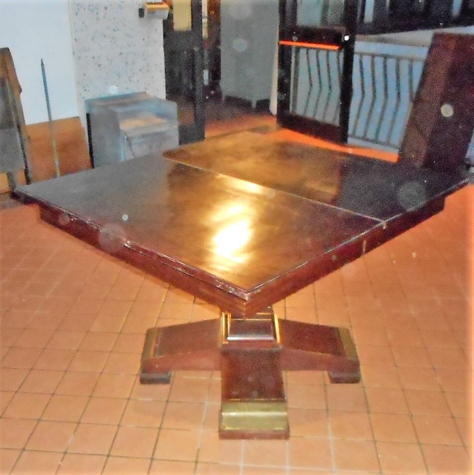Table expandable deco solid mahogany