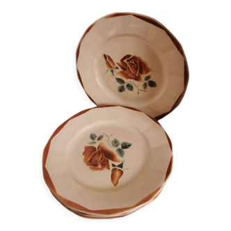 Digoin Sarreguemines retro dinner plates