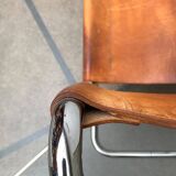 German vintage leather cantilever chairs S33 by Mart Stam for Thonet, set of 8