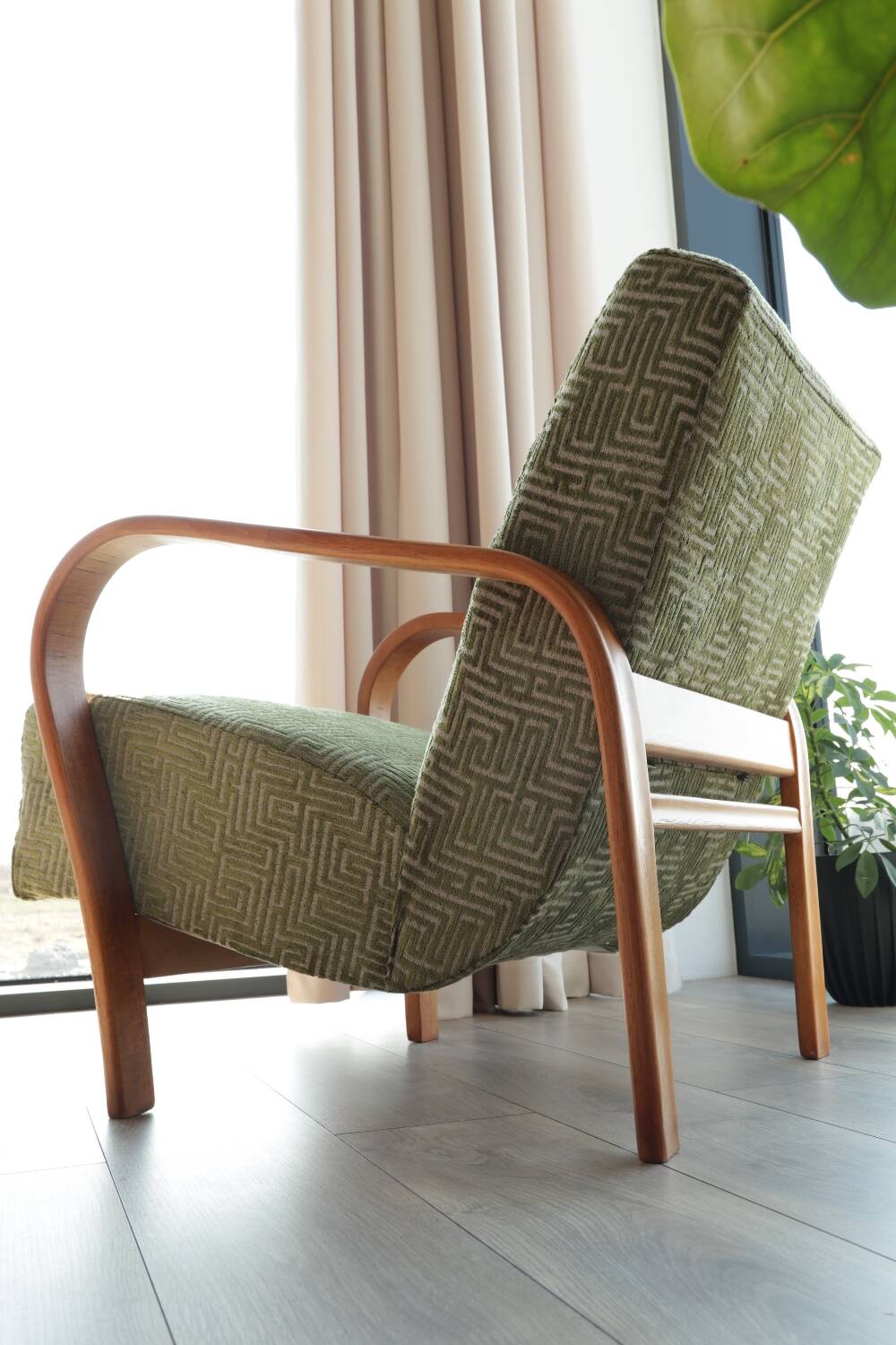 Fauteuil vintage classique par A. Kropacek et K. Kozelka, Tchécoslovaquie, années 1950