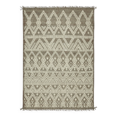 Tapis en laine beige fait main, unique en son genre, 297 cm x 430 cm.