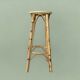 Vintage bamboo and rattan bar stool