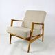Polish Beige Stefan Oak Armchair, 1970s