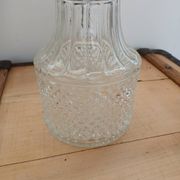 Antique pewter and glass carafe