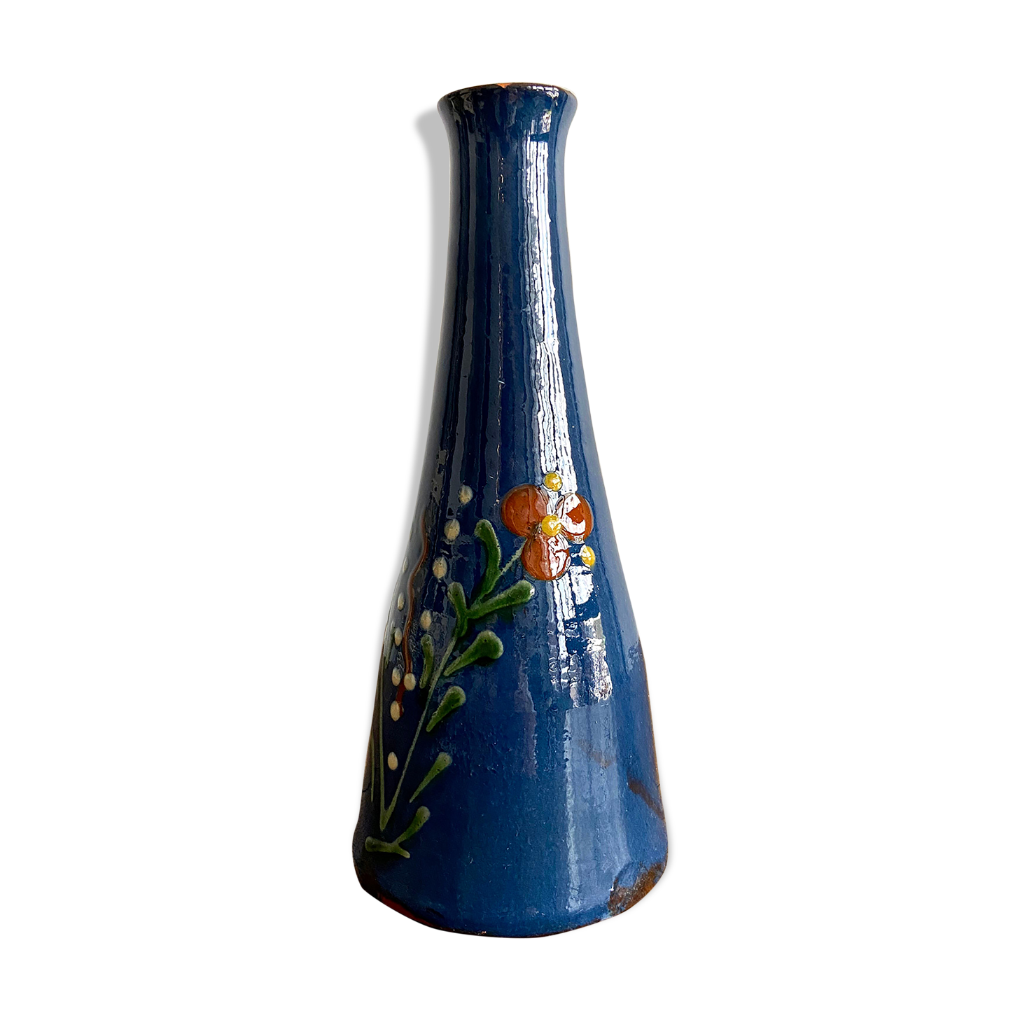 Soliflore vase decorated with flowers