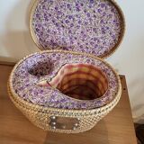 Vintage tea set and basket
