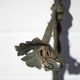 Wrought iron globe flame wall torch lamp, vintage wrought iron wall light, medieval