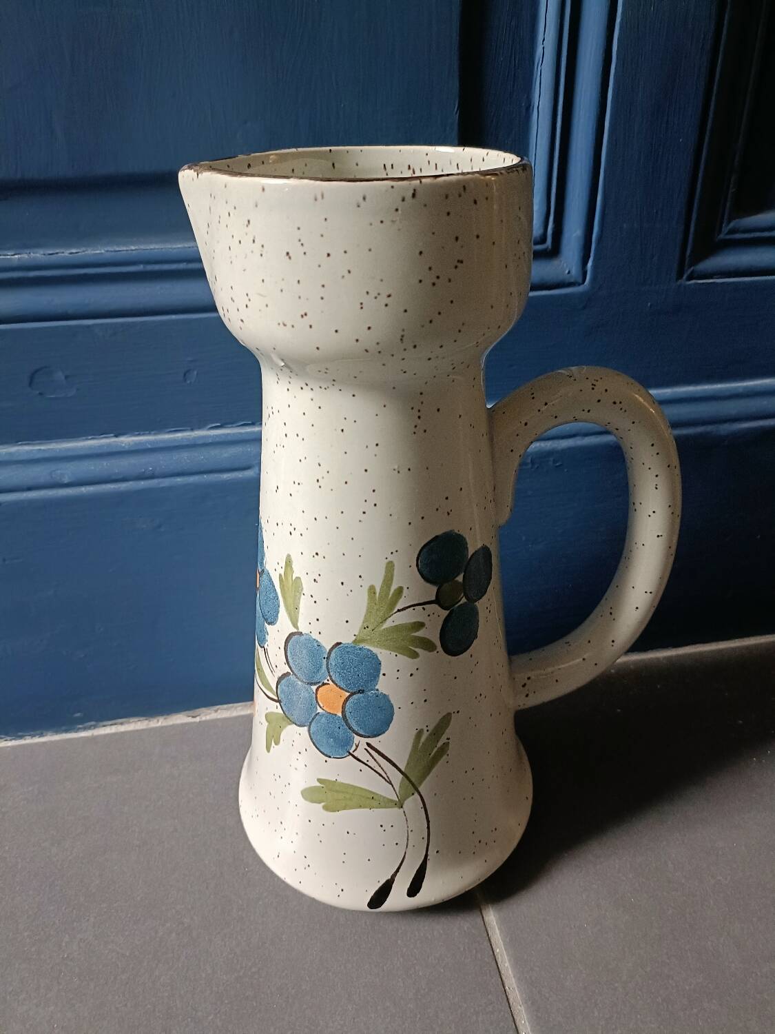 St. Clement blue flower pitcher
