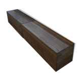 2-in-1 solid oak bench
