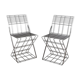 Pair of Italian steel chairs