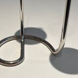 Silver-plated metal candle holder
