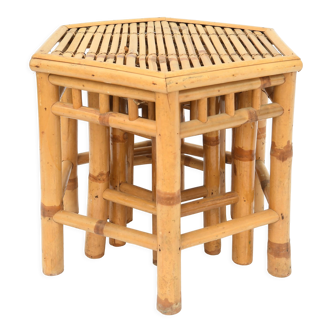 3 bamboo nesting tables