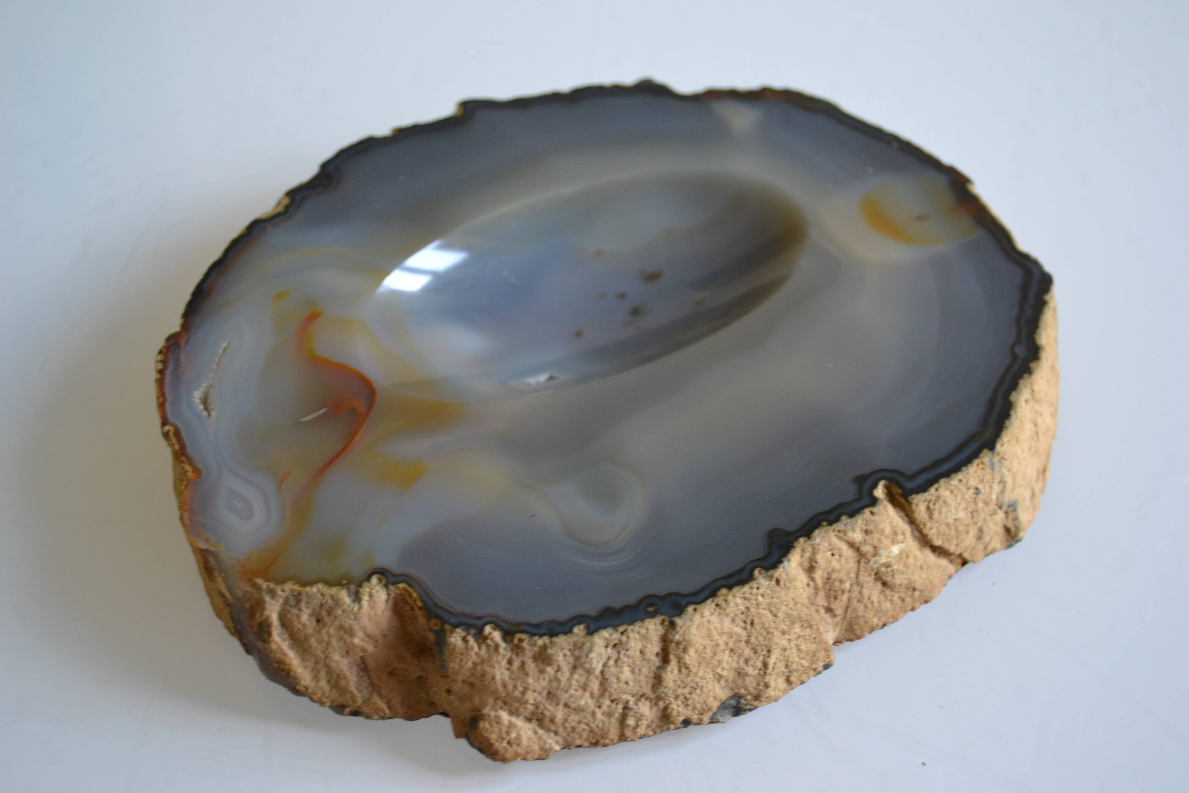 vintage pocket tray in polished agate