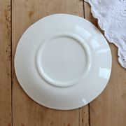 Vintage Gien plate – Ivory earthenware with romantic blue decoration