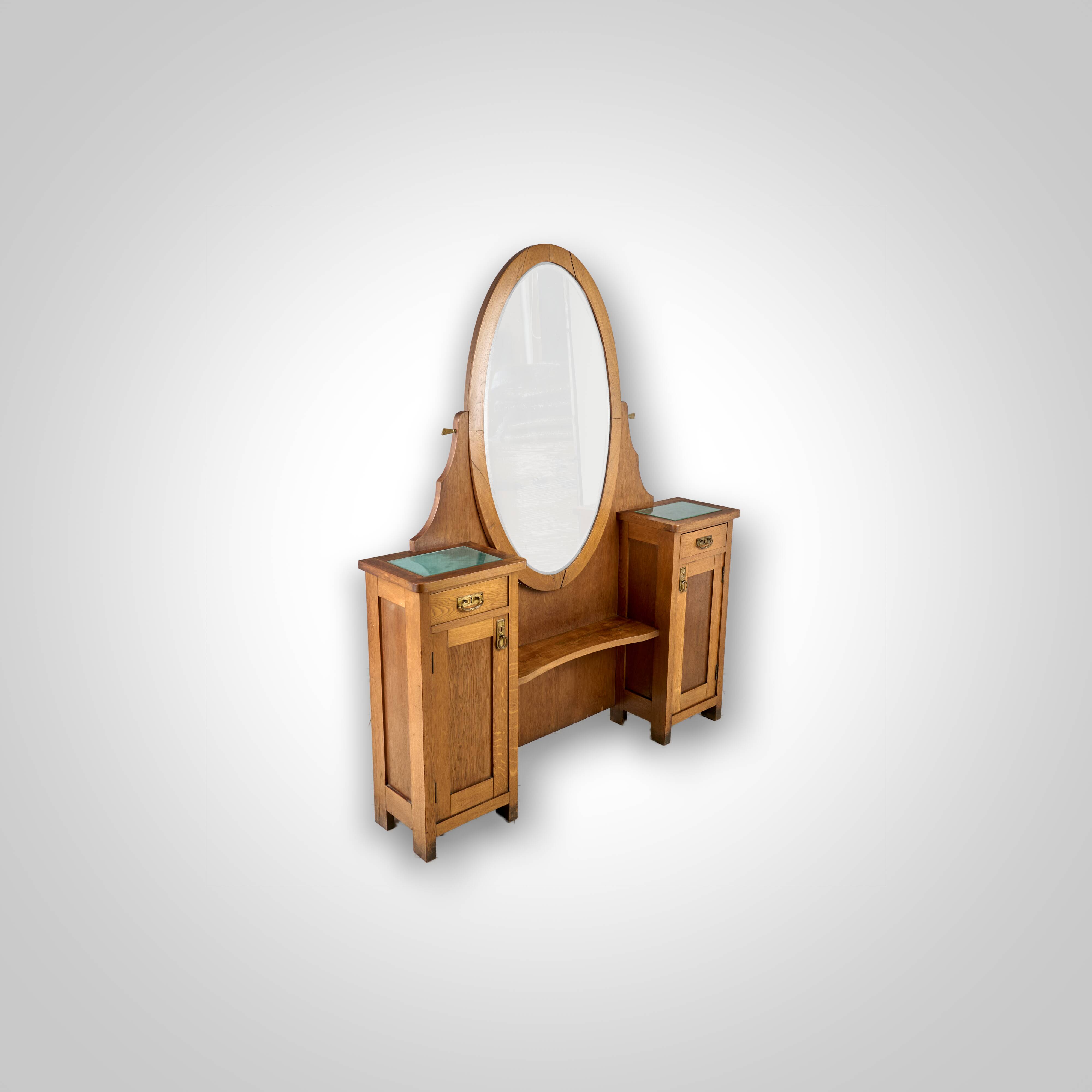 Antique Wooden Vanity, 1920s, Czechoslovakia