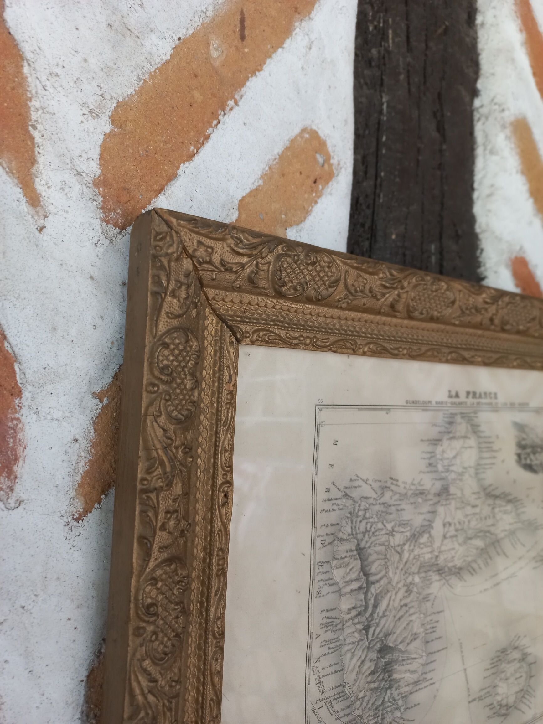 table old map Guadeloupe