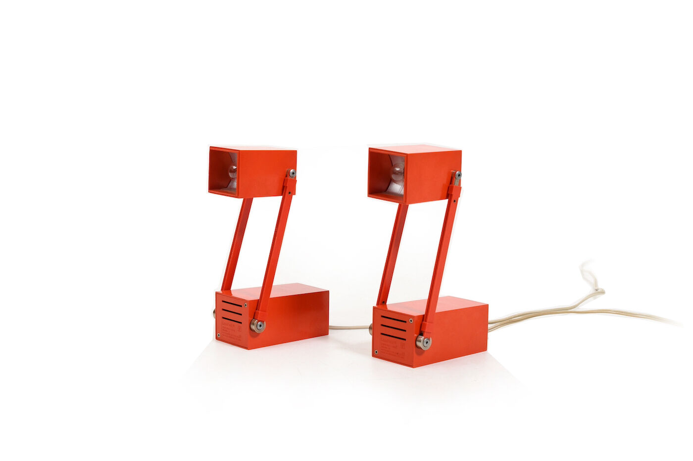 2 table lamps by bent gantzel-boysen 1960s