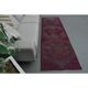 1970s Vintage Turkish Oushak Handmade Wool Cotton Purple Runner Rug 86x261