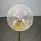 Space Age Bubble Glass and Brass Floor Lamp, Czechoslovakia, 1970s
