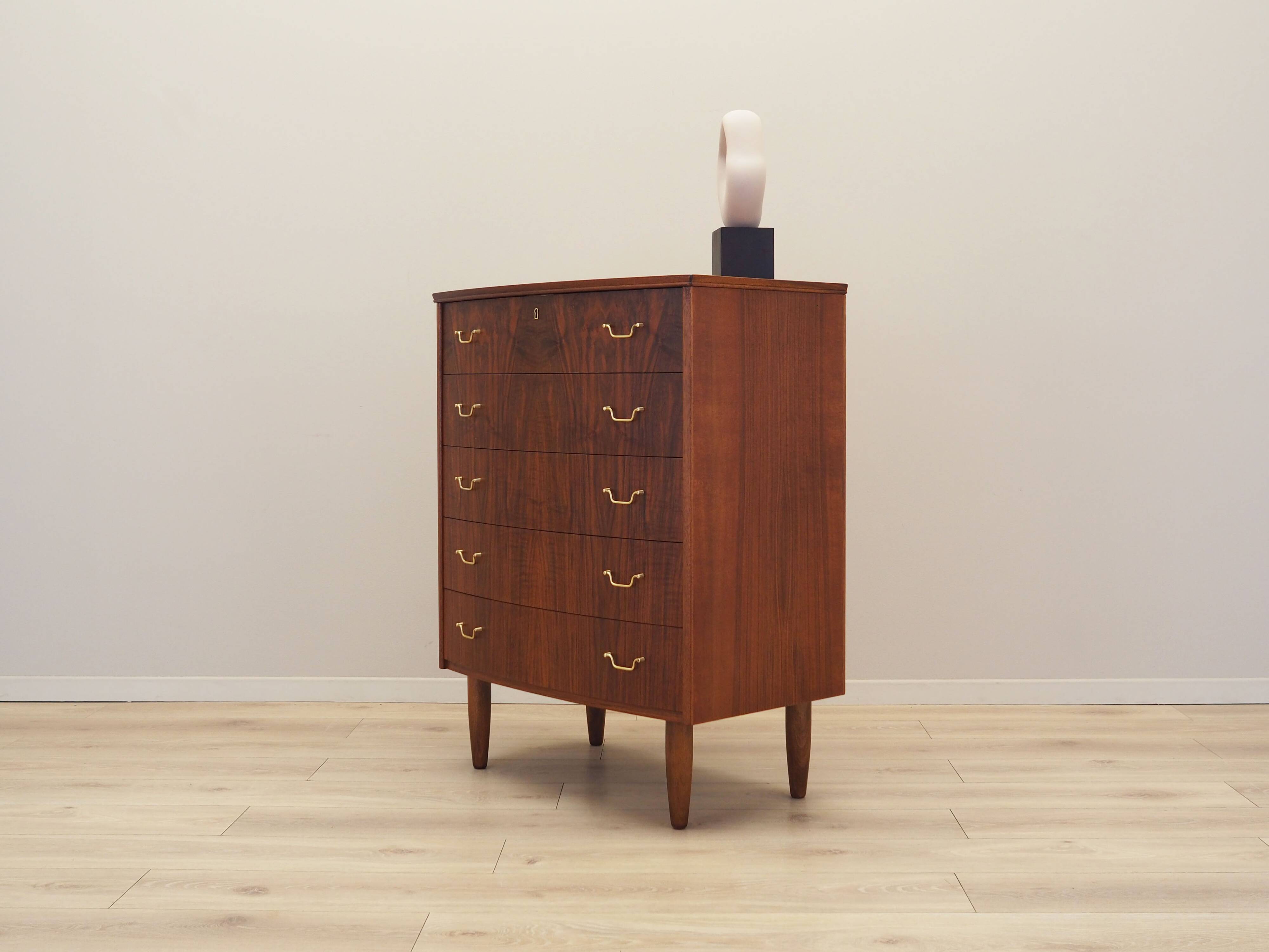 Walnut chest of drawers, Danish design, 1970s, production: Denmark