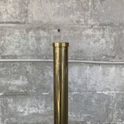 Midcentury brass and marble diablo floor lamp, Italy 1960s