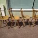 Set of 18 wooden bistro chairs - vintage - year 50 - 60
