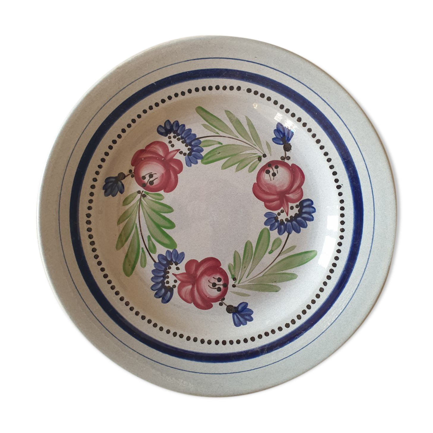 Large round dish Sarreguemines