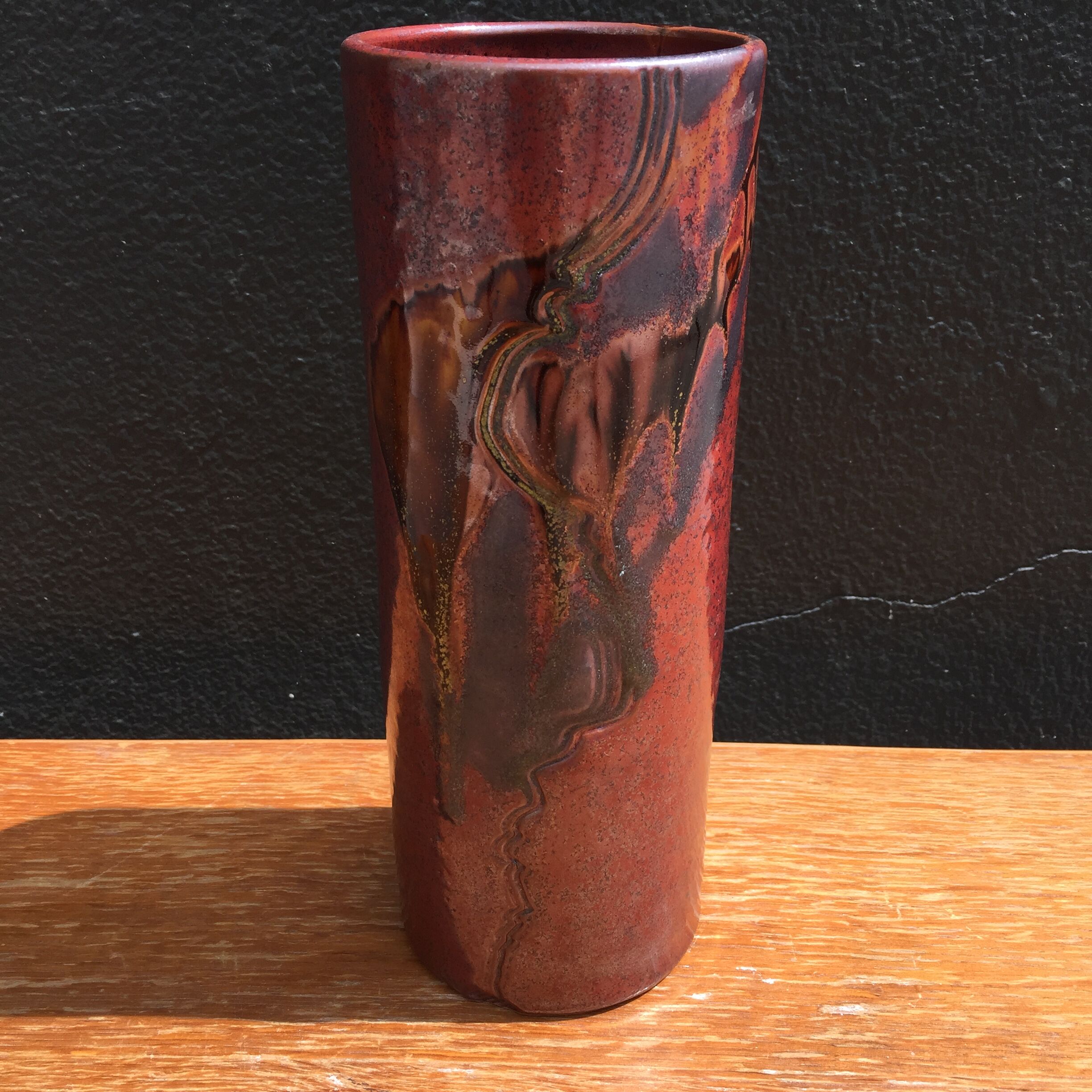 Vase roll Jean Cacheleux (1943), sandstone, marked JC, Saint Amand en Puisaye