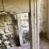 Antique wooden farmhouse table