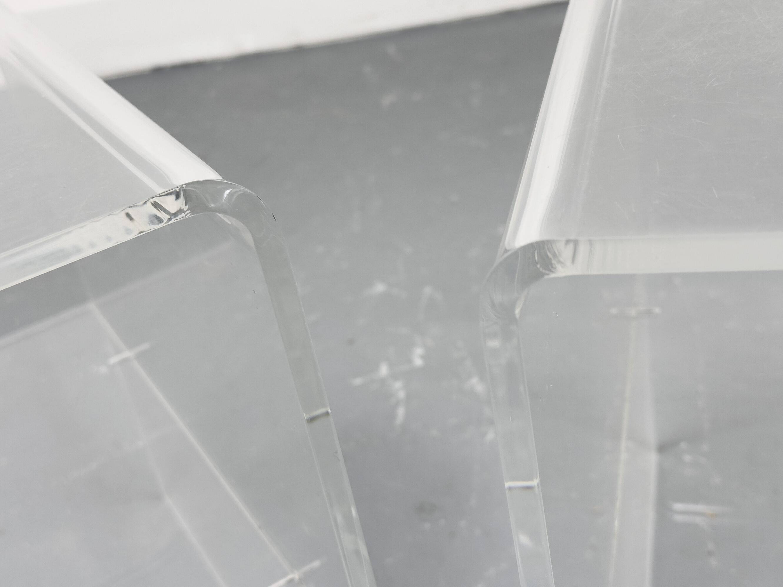 Set of 2 Acrylic Bedside Tables, 1970s