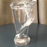 Crystal vase of torsadee shaped valves