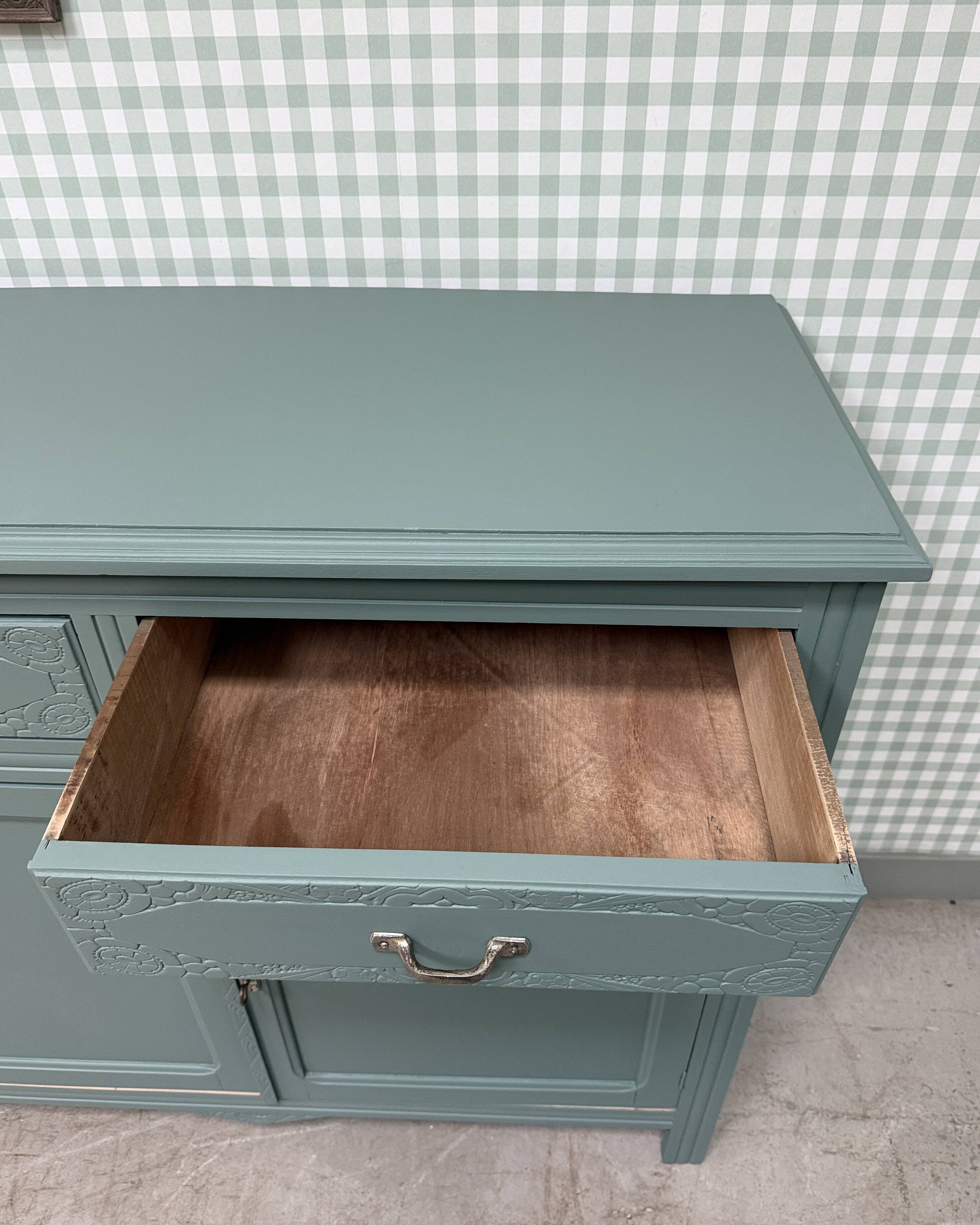 Buffet art déco vert (rénové)