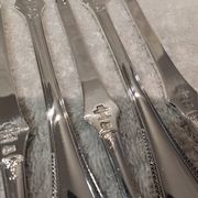 6 silver-plated metal lobster picks by Christofle Malmaison, 18cm