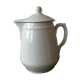 Cafetiere en porcelaine a feu ou grès blanc P. Précieux de Grigny