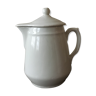 Cafetiere en porcelaine a feu ou grès blanc P. Précieux de Grigny