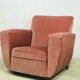Vintage old pink single seat / armchair / club seat