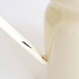 Vintage enameled sheet metal milk jug with lid f