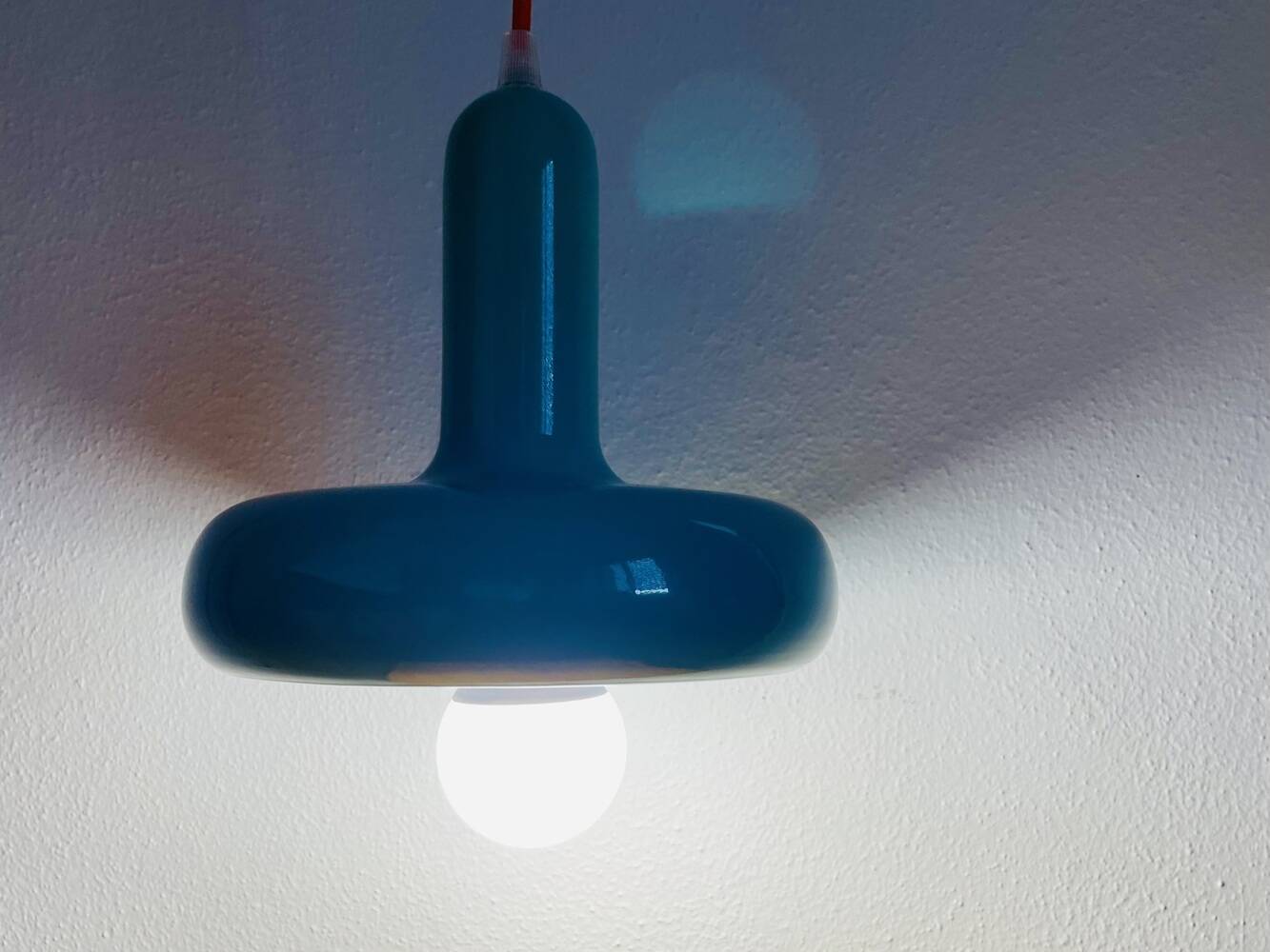 Green metal pendant light