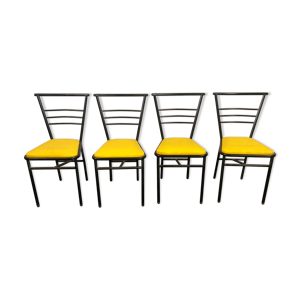 Lot vintage de 4 chaises design