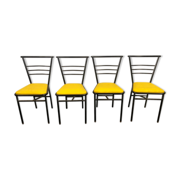 Lot vintage de 4 chaises design