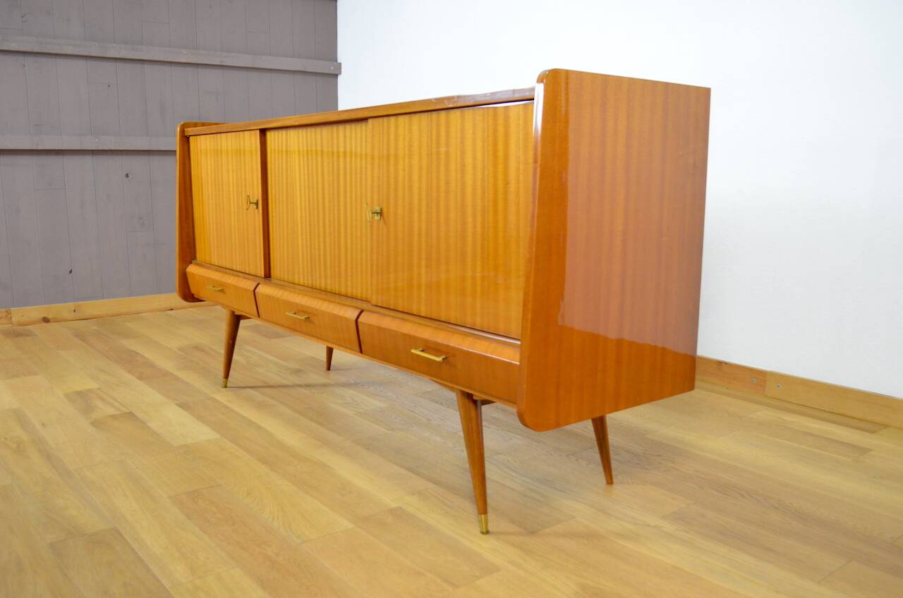 Vintage Mahogany Compass Leg Sideboard 1960