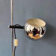 Chrome ball floor lamp Herda Mid-Century 1970s