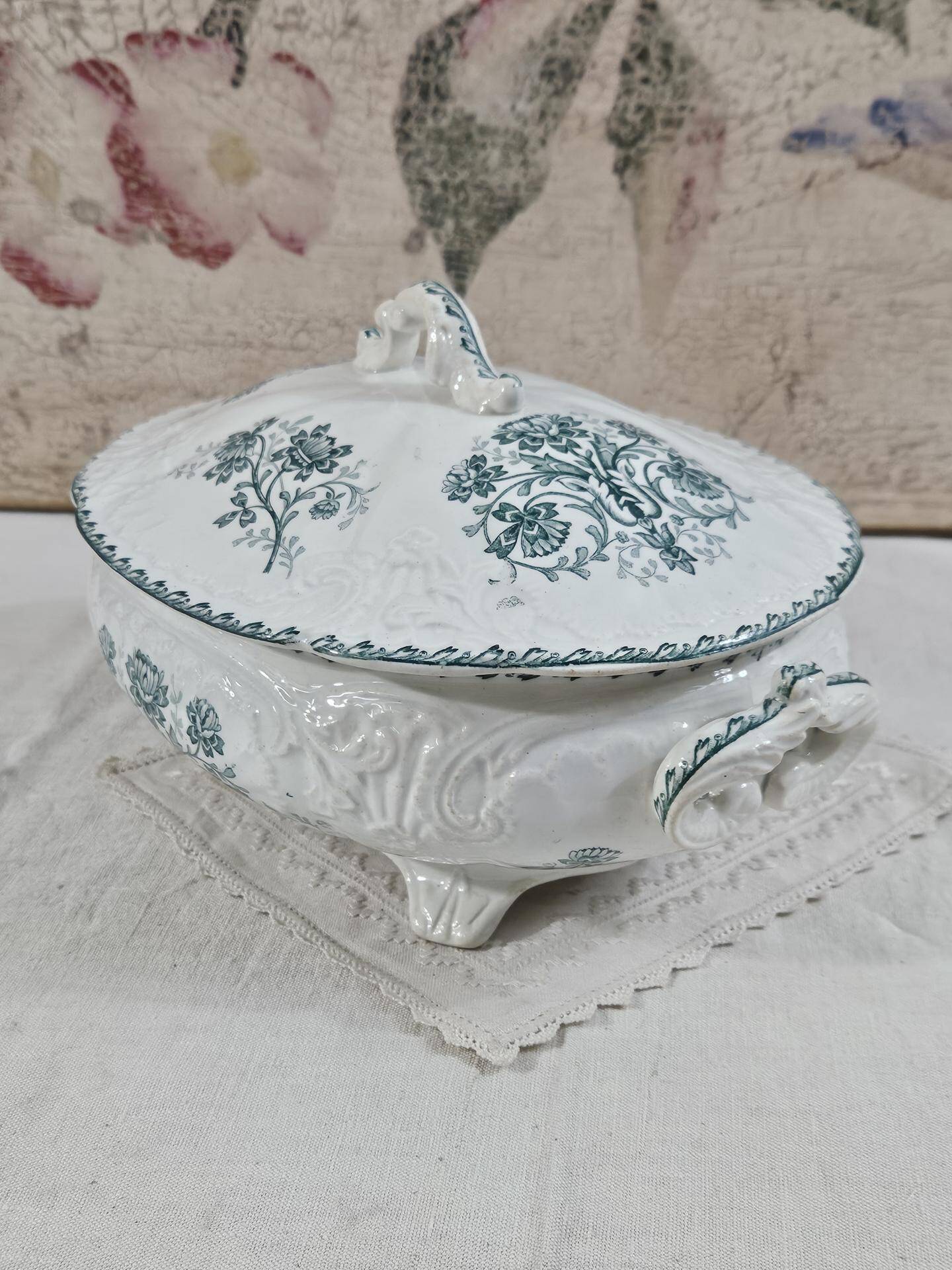 Small iron clay soup tureen