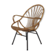 Fauteuil en rotin et en métal Rohe Noordwolde, Pays-Bas des années 1950